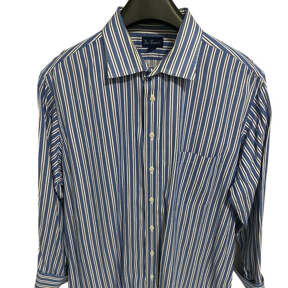 Paul Stuart Button Up Long Sleeve Stiped Shirt Mens Size XXL 18-34 Cotto… - Picture 1 of 6
